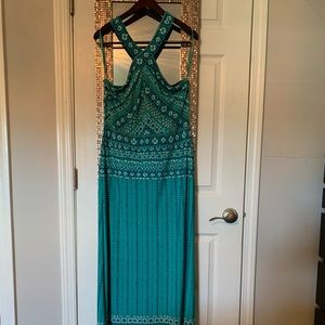 Summer blue BCBG Max Azaria maxi dress- size L